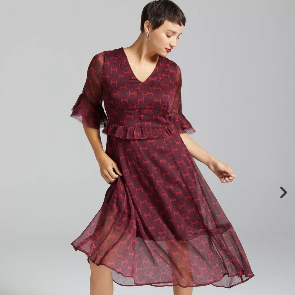 Marvel Scarlet Witch Crowns Allover Print Dress - BoxLunch Exclusive